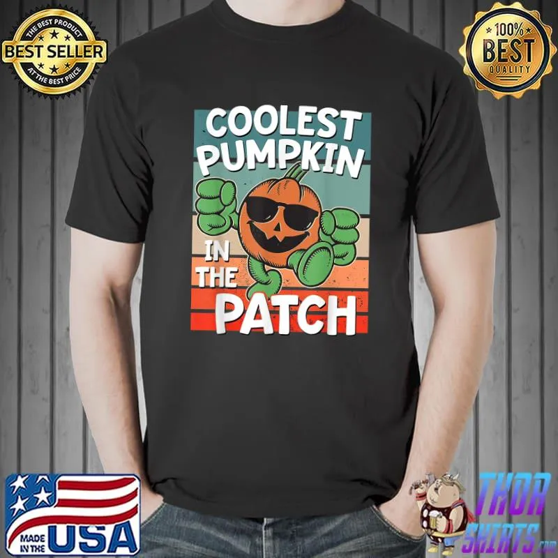Coolest Pumpkin In The Patch Halloween Vintage T-Shirt