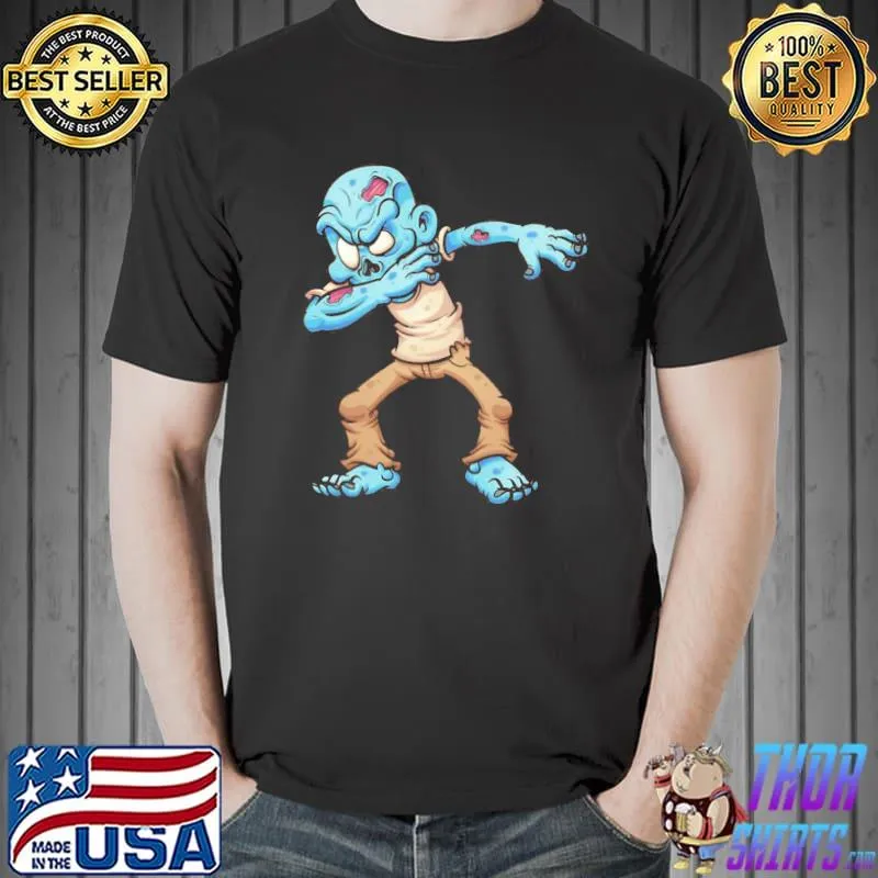 Dabbing zombie apocalypse dab dance halloween shirt
