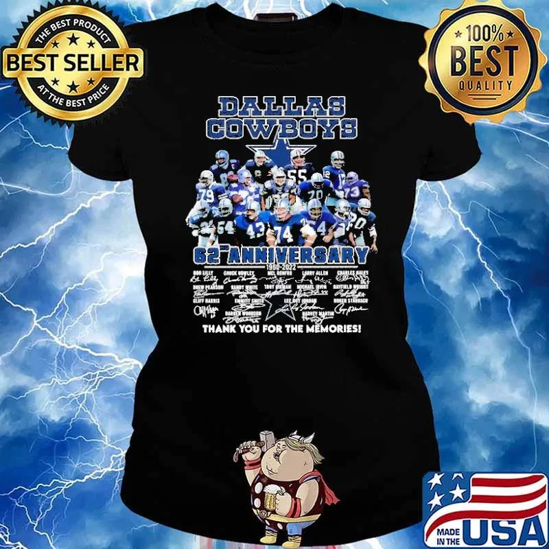 Dallas Cowboys 62nd Anniversary Thank You For The memories Shirt Ladies tee