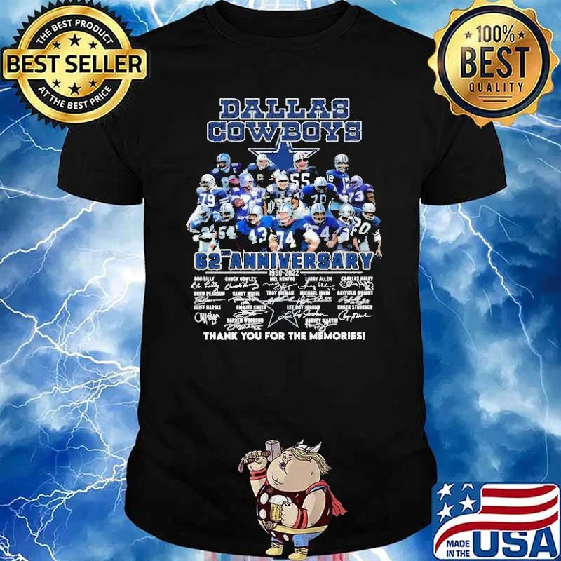 Dallas Cowboys 62nd Anniversary Thank You For The memories Shirt