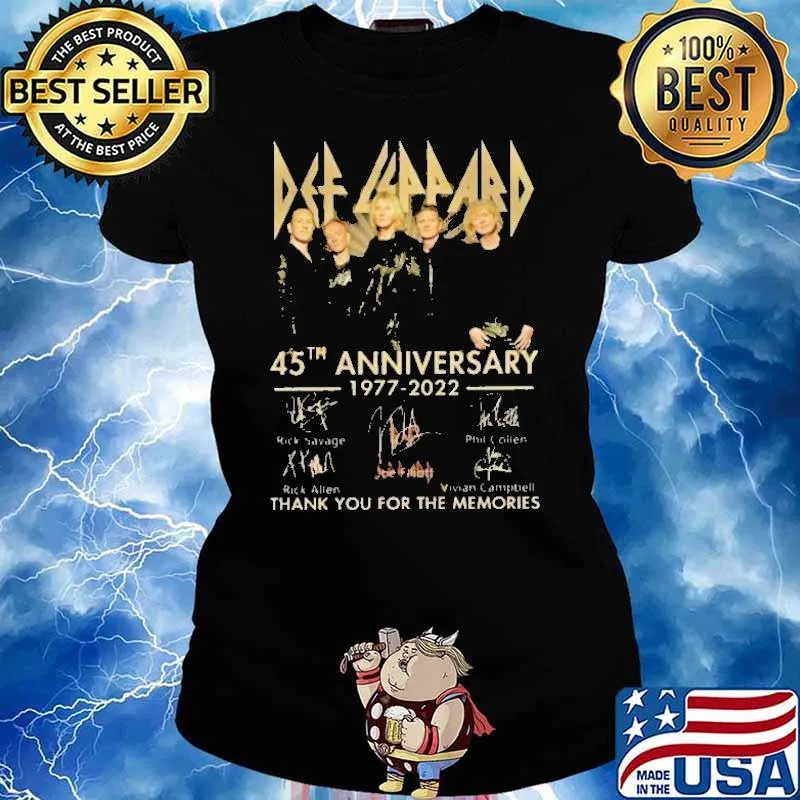 Def Leppard 45th Anniversary Thank You For The Memories Shirt Ladies tee