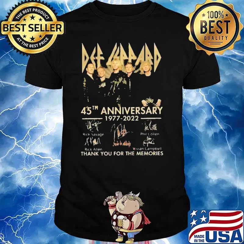 Def Leppard 45th Anniversary Thank You For The Memories Shirt