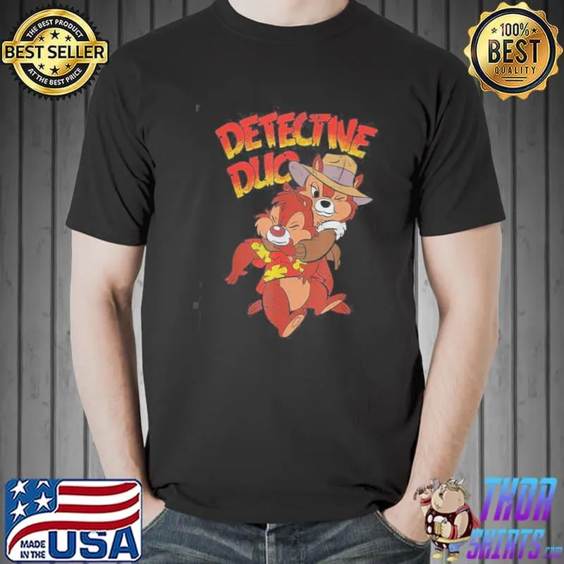 Detective duo chip n' dale rescue rangers vintage art shirt