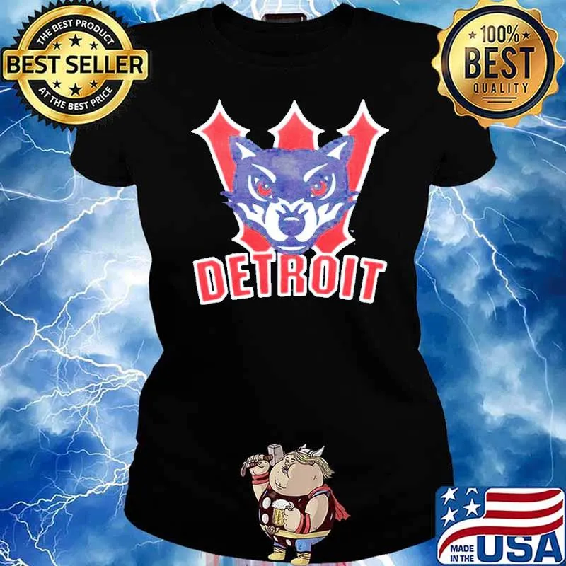 Detroit wolves logo classic s Ladies tee