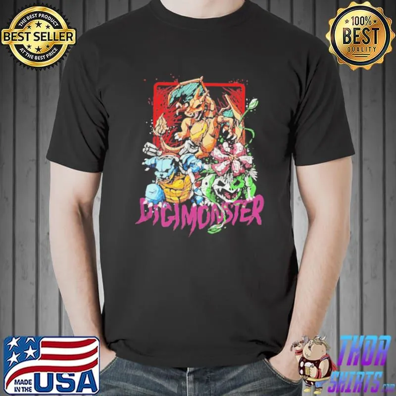 Digiman moster halloween spooky illustratio classic shirt