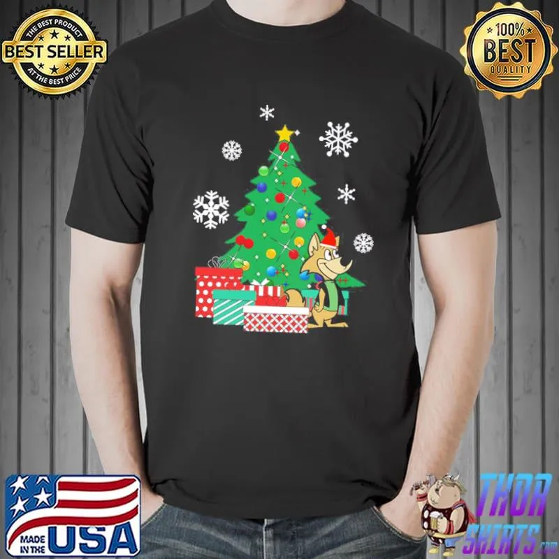 Ding a ling wolf around the christmas tree classic shirt