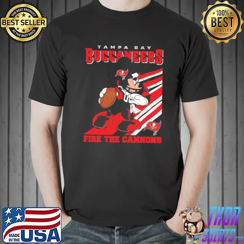 Disney mickey mouse fire the cannons NFL tampa bay buccaneers classic shirt