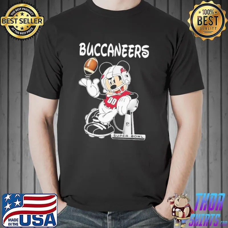 Disney mickey mouse gift for fan tampa bay buccaneers shirt