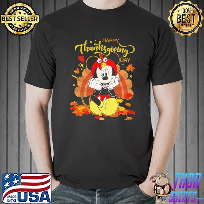 Disney thanksgiving happy thanksgiving mickey mouse classic shirt