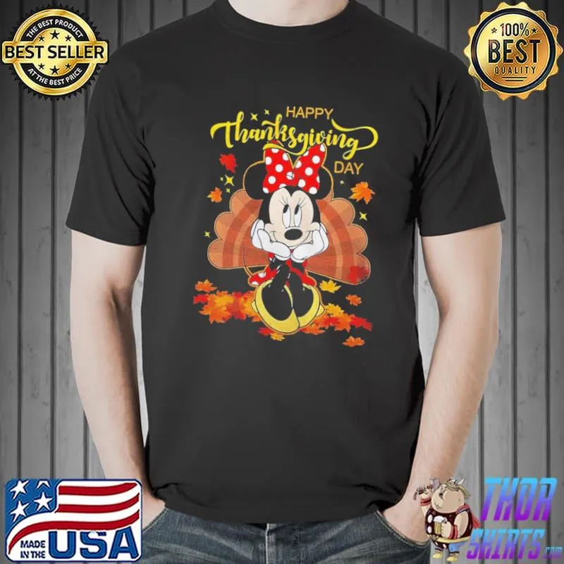 Disney thanksgiving happy thanksgiving minnie classic shirt