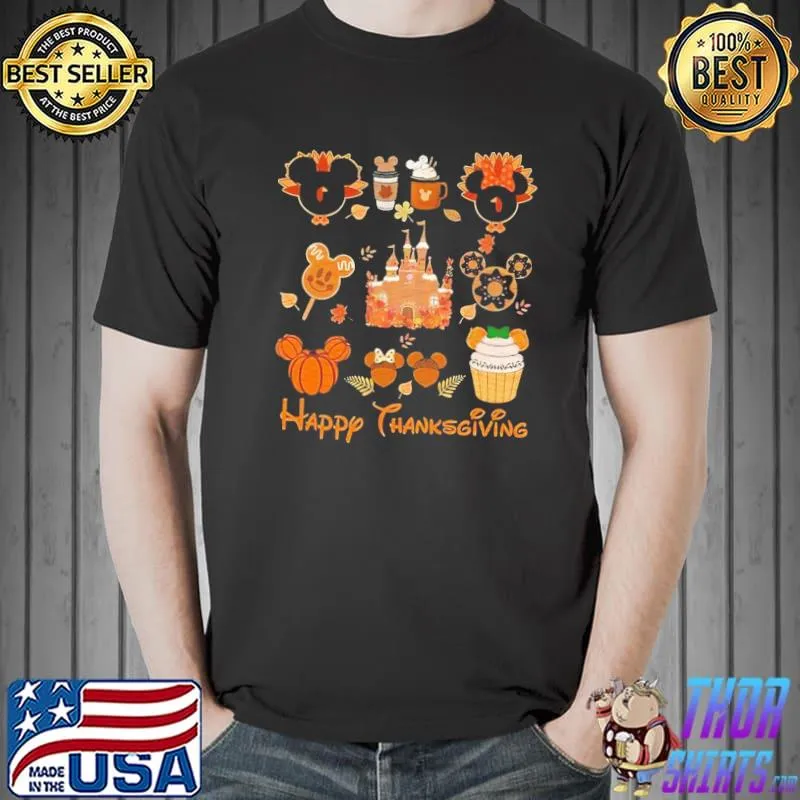 Disney thanksgiving thankful disney vibes shirt