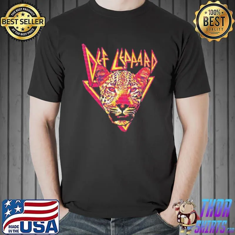 Dl 983 retro album art def leppard shirt