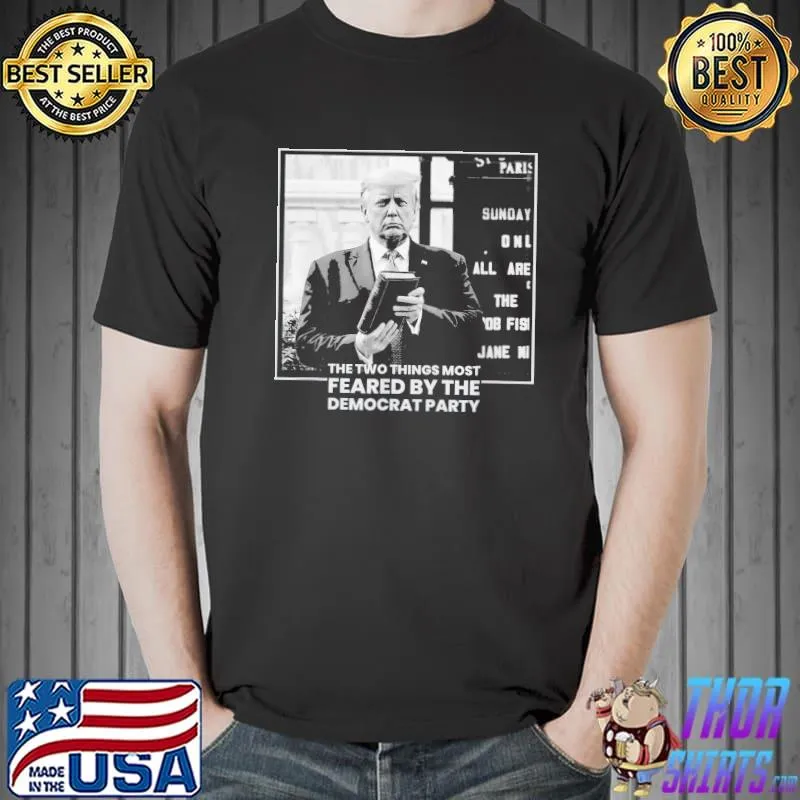 Donald Trump st. johns church bible christian conservative shirt
