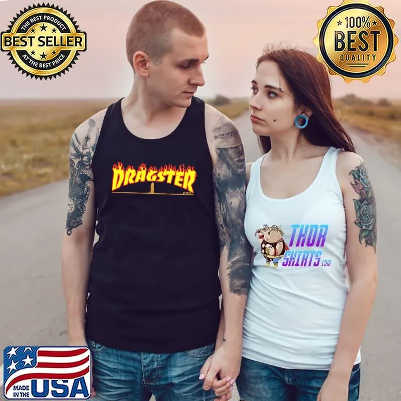 Dragster flame text erc inspired by thrasher s Tank Top