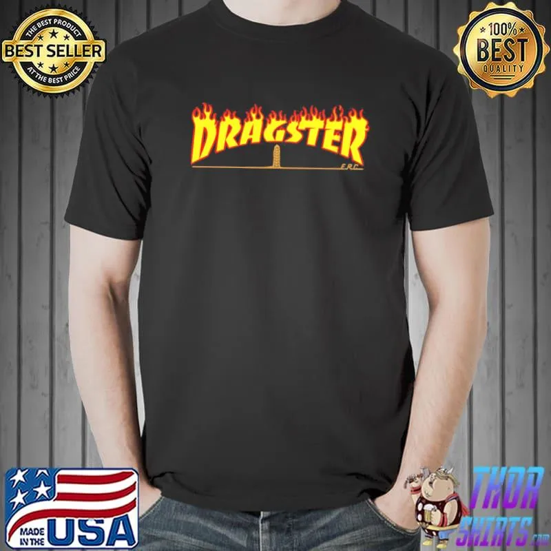 Dragster flame text erc inspired by thrasher shirt