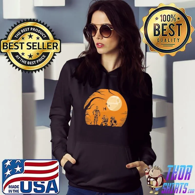 Droids orange hue death star portrait Star wars halloween trending s Hoodie