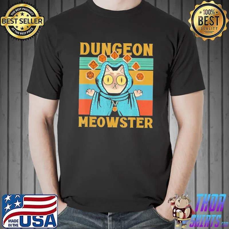 Dungeon meowster funny nerdy halloween trending shirt