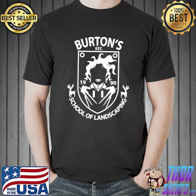 Edward scissorhands burton's school of landscaping shirt
