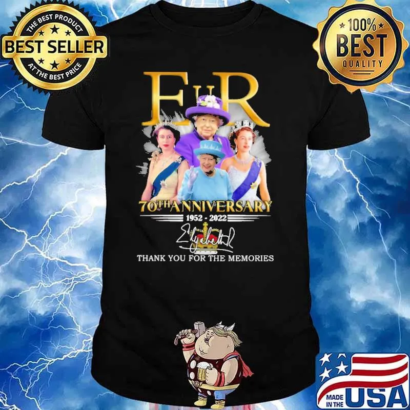 Elizabeth II Thank You For The Memories 70th Anniversary Signature Shirt