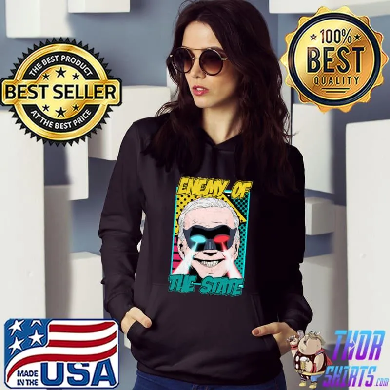 Enemy Of The State , Funny Vintage Cartoon Design Classic T-Shirt Hoodie
