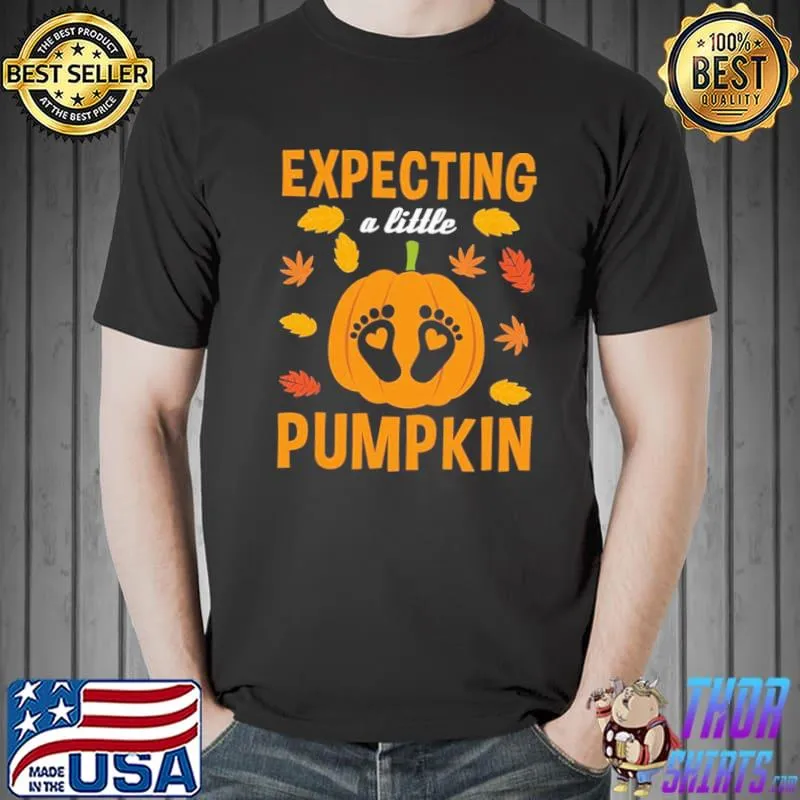 Expecting a little pumpkin maternity halloween trending shirt