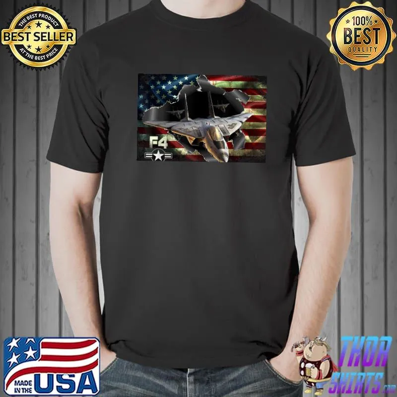 F 4 phantom iI air force military veteran pride us flag us air force veteran shirt