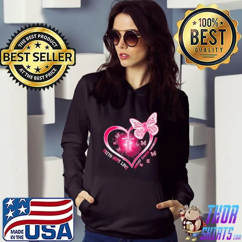 Faith hope love breast cancer awareness fitted scoop classic s Hoodie