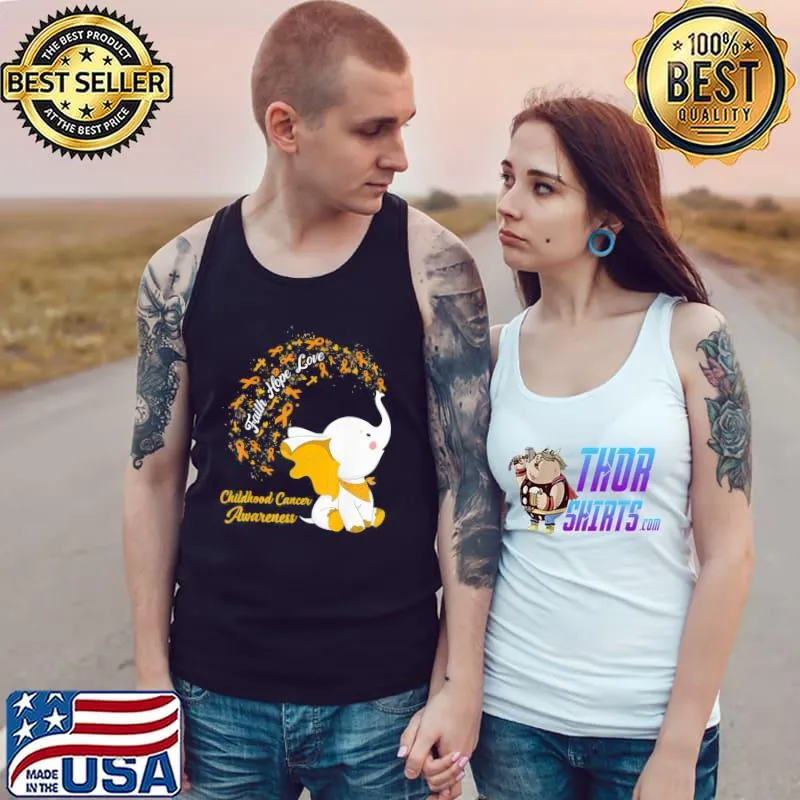 Faith hope love childhood cancer awareness gold ribbon classic s Tank Top