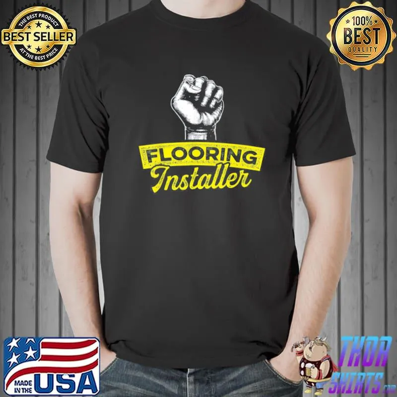 Flooring installer contractor learning floor installation shirt