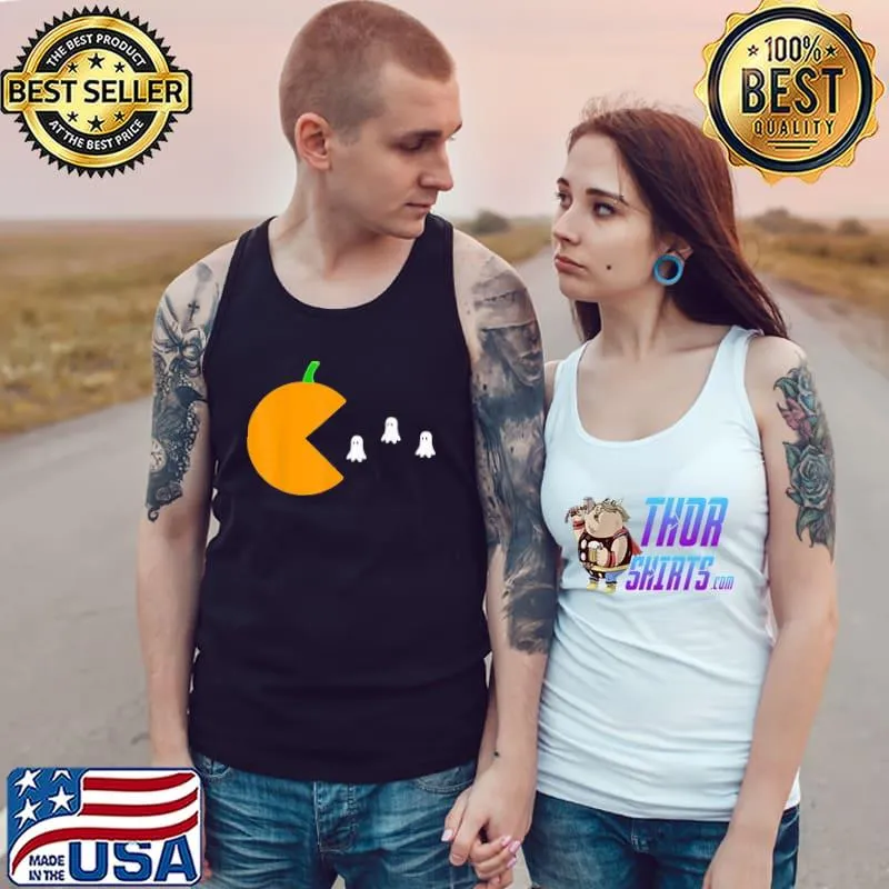 For kids boys men pumpkin ghost gamer halloween trending s Tank Top