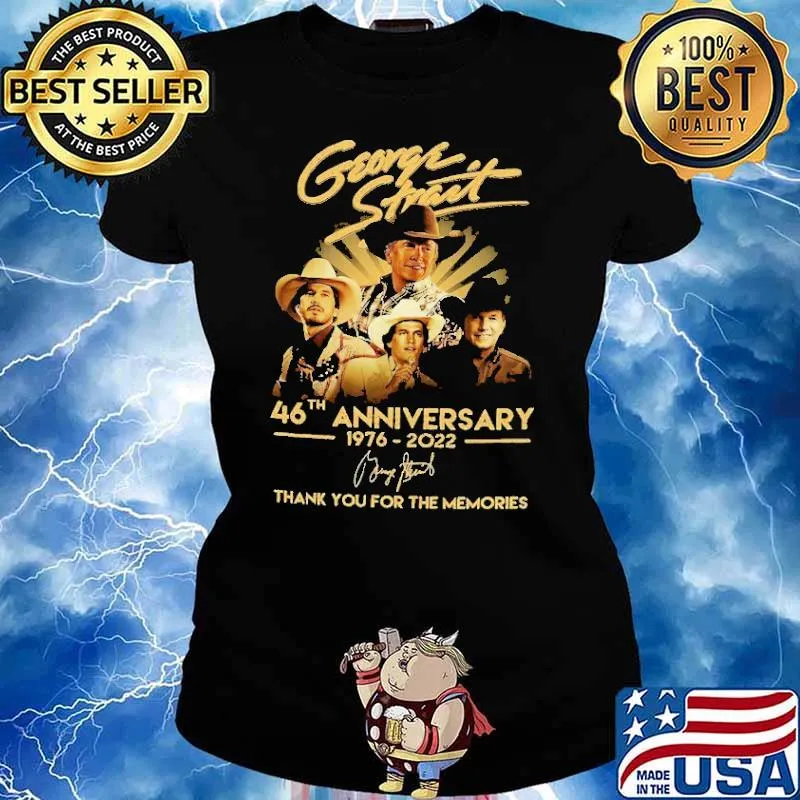 George Strait 46th Anniversary 1976 2022 Thank You For THe Memories Shirt Ladies tee