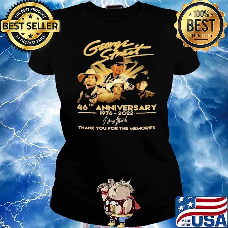 George Strait 46th anniversary thank for memories signatures s Ladies tee