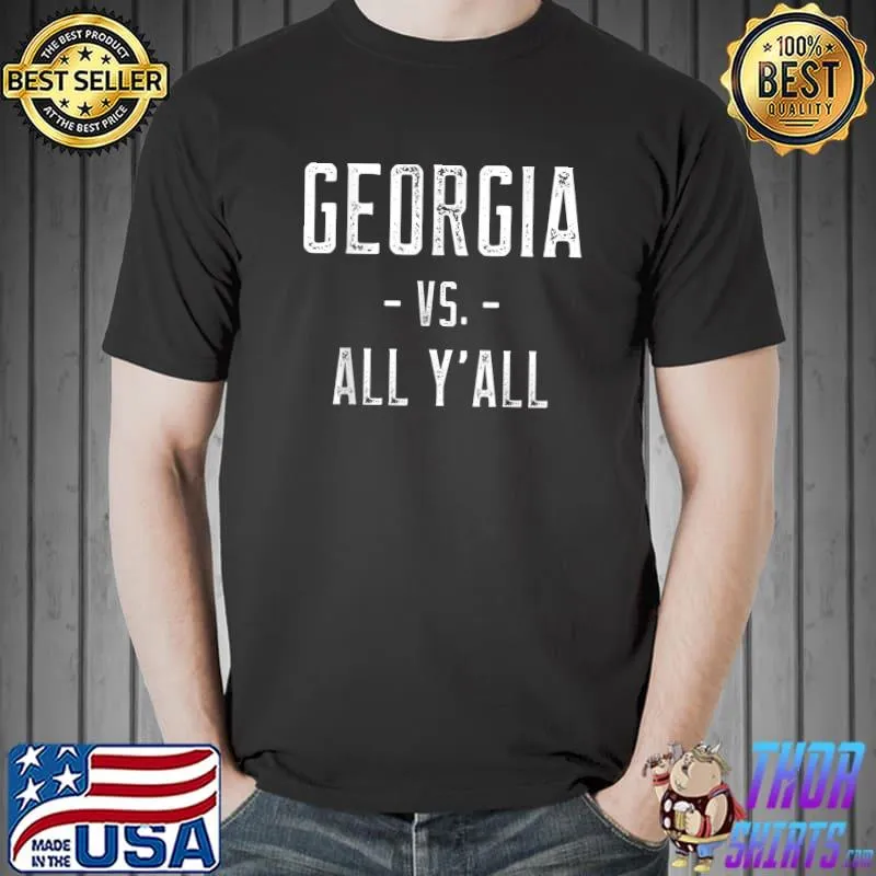 Georgia Vs. All Y’all Sports Weathered Vintage Southern T-Shirt