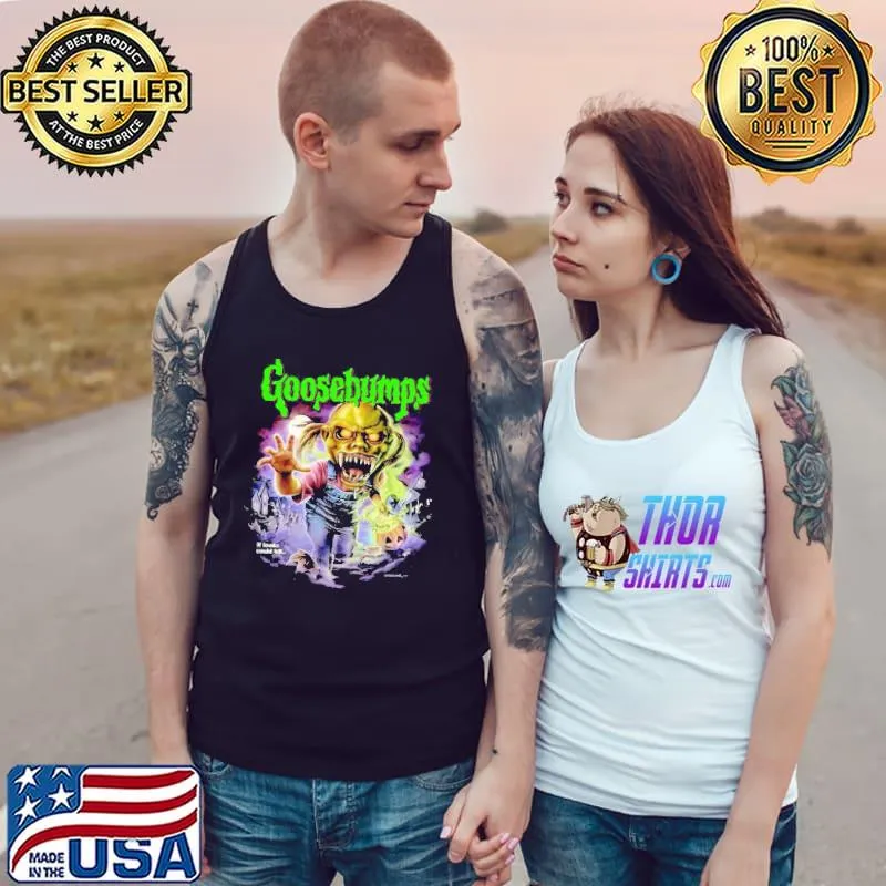 Goosebumps monster happy halloween illustration s Tank Top