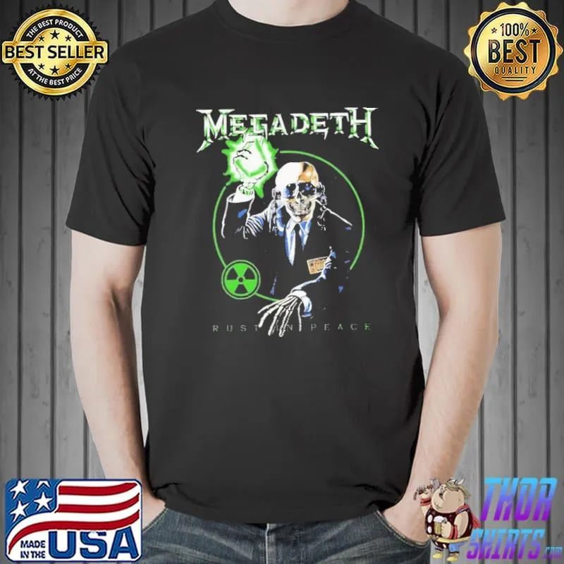 Green lamp rust in peace mega deth rock metal classic shirt