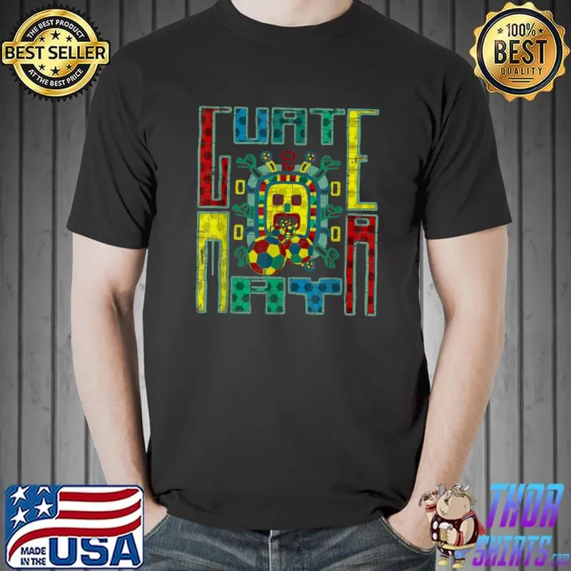 Guatemaya Mayan Art Guatemalan Soccer Guatemala Distressed T-Shirt