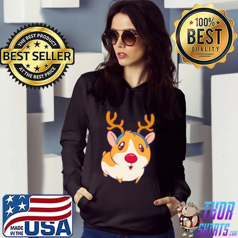 Guinea pig with antlers christmas reindeer s Hoodie