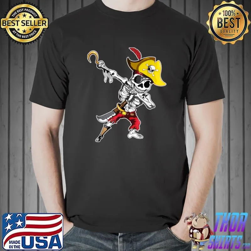 Halloween Costume Dabbing Pirate Skeleton T-shirt T-Shirt