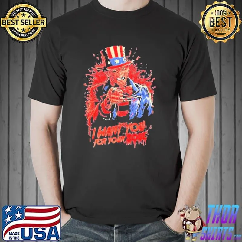 Halloween freddy krueger I want you for your soul shirt