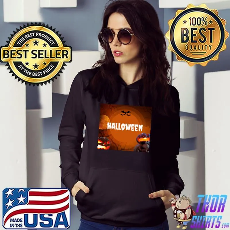 Halloween Monster Pumpkin Bats Dragon T-Shirt Hoodie