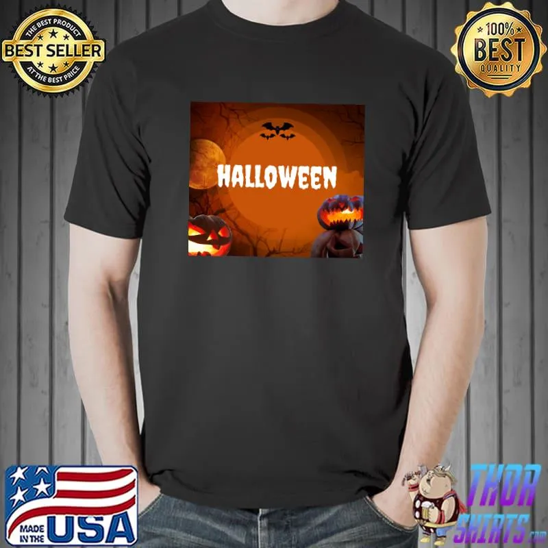 Halloween Monster Pumpkin Bats Dragon T-Shirt