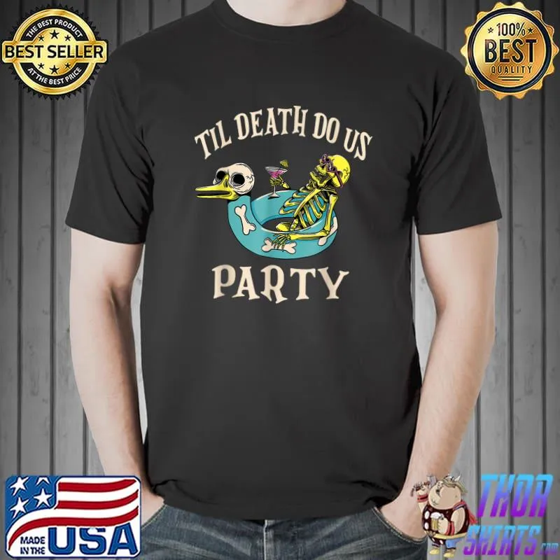 Halloween Til Death Do Us Party Retro Bachelorette Matching T-Shirt