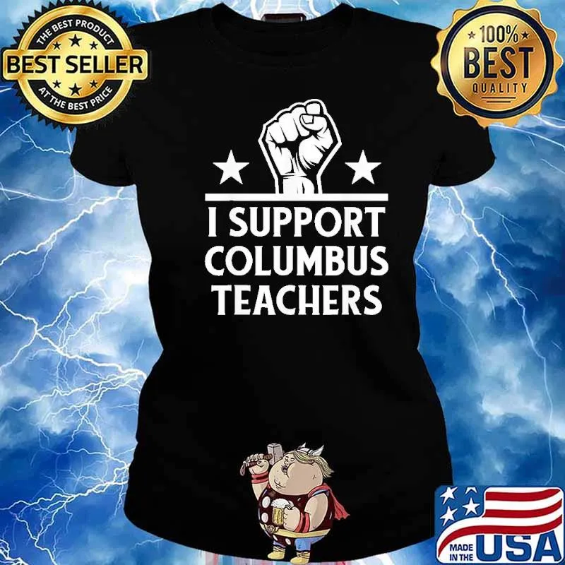 Hand I support columbus teachers s Ladies tee