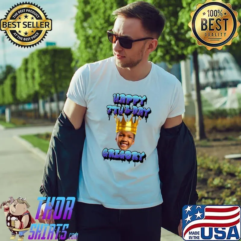 Happy 7th B-day Gregory G Crown T-Shirt