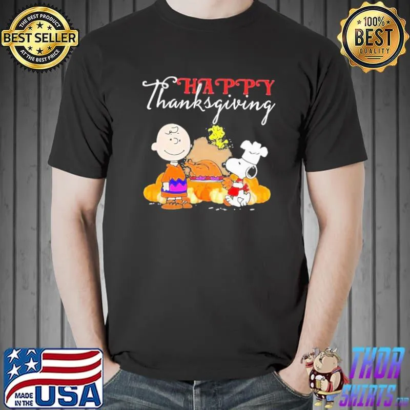 Happy thanksgiving halloween Snoopy charlie Peanuts thanksgiving shirt