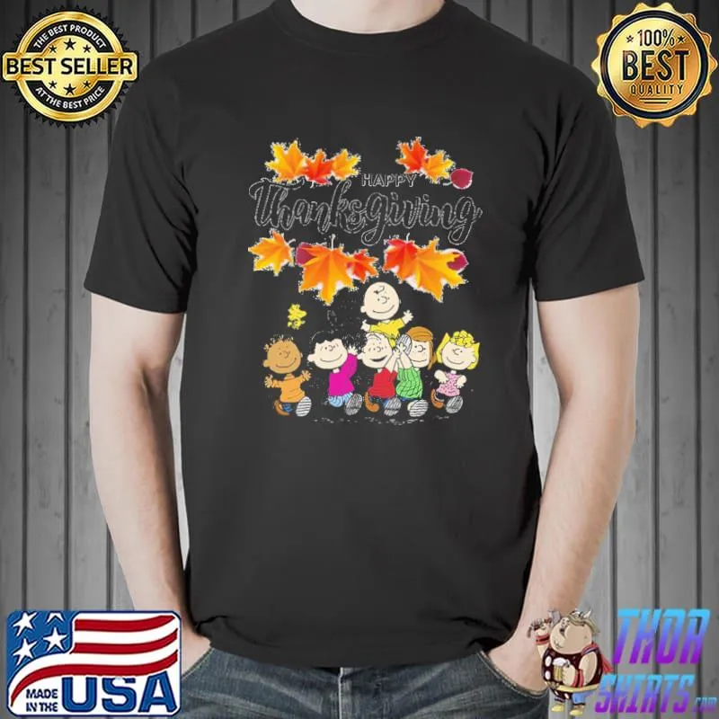 Happy thanksgiving Peanuts thanksgiving charlie and Snoop classic shirt