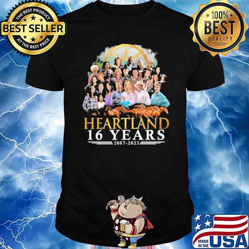 Heartland 16 years 2007 2023 signatures shirt