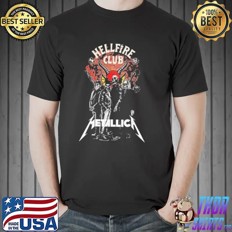 Hellfire club metallica band skull halloween metallica halloween shirt