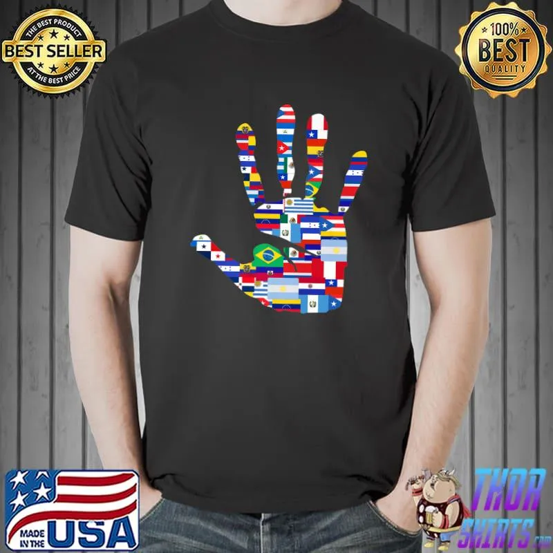 Hispanic Heritage Month Flags Hands Kids Girl Toddler Latino Premium T-Shirt