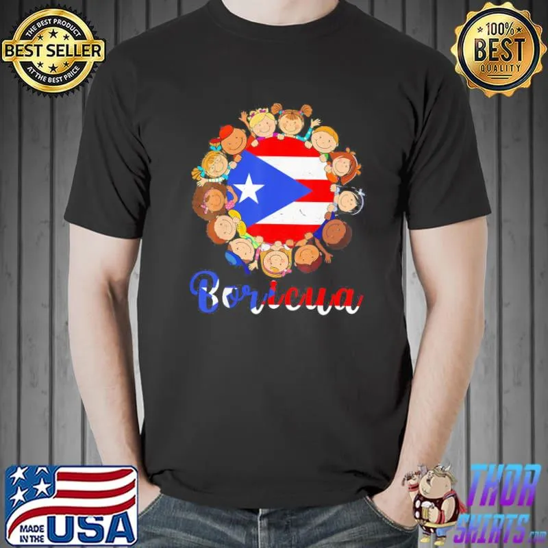Hispanic heritage month puerto rican flag boricua shirt